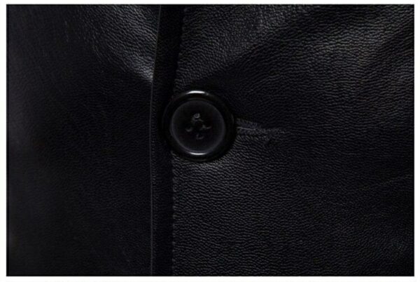 Unisex Black Leather Blazer – Handmade Top-Grain Elegance, Custom Fit & Finish - Image 5