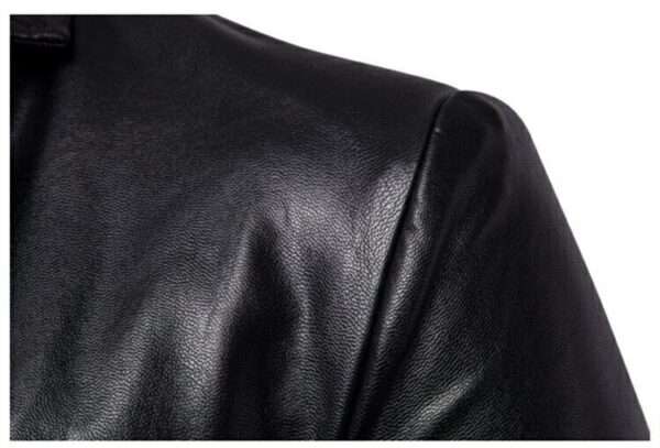 Unisex Black Leather Blazer – Handmade Top-Grain Elegance, Custom Fit & Finish - Image 7