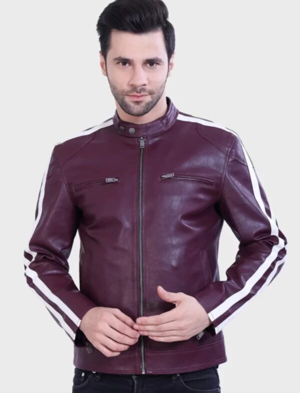 Men’s Racer Leather Jacket – Customizable Top-Grain Sportsman Style with YKK Zippers - Image 2