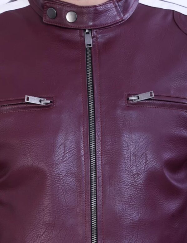 Men’s Racer Leather Jacket – Customizable Top-Grain Sportsman Style with YKK Zippers - Image 4