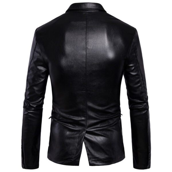 Unisex Black Leather Blazer – Handmade Top-Grain Elegance, Custom Fit & Finish - Image 8