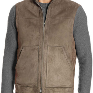 suede leather vest men