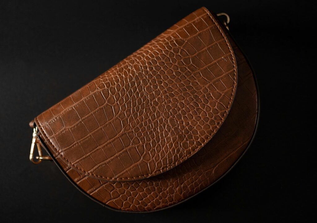 embossed leather textured handbag