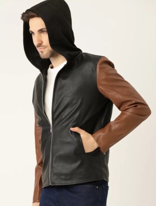 Men’s Lightweight Leather Hoodie – Soft, Stylish & Custom - Image 2