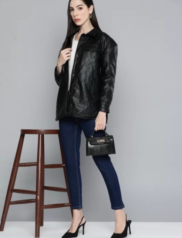 Women’s Quilted Leather Jacket – Modern Luxury in Lightweight Genuine Leather - Image 5