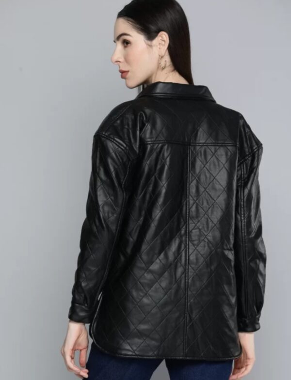 Women’s Quilted Leather Jacket – Modern Luxury in Lightweight Genuine Leather - Image 3