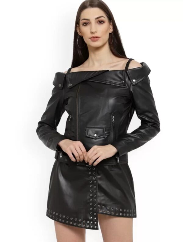 leather jacket dress