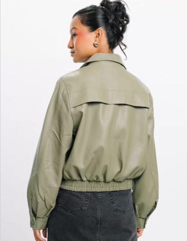 Women's Windproof Leather Jacket: Timeless Elegance - Image 3