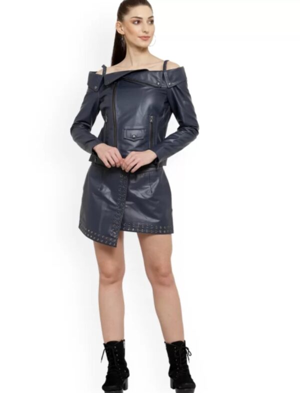 leather jacket dress