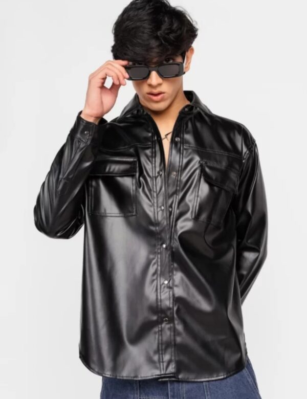 leather shirt for men