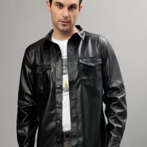 men's leather shirt