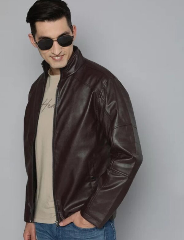 Men's Brown Leather Jacket: Rugged Elegance - Image 2