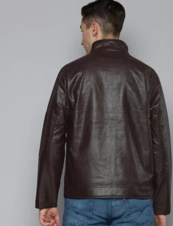Men's Brown Leather Jacket: Rugged Elegance - Image 3