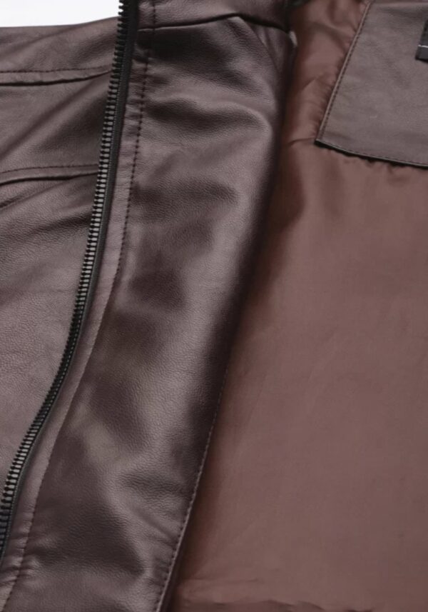 Men's Brown Leather Jacket: Rugged Elegance - Image 6