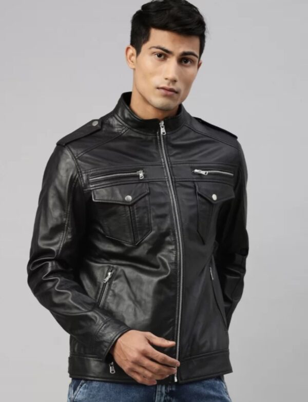 Men's Utility Leather Jacket