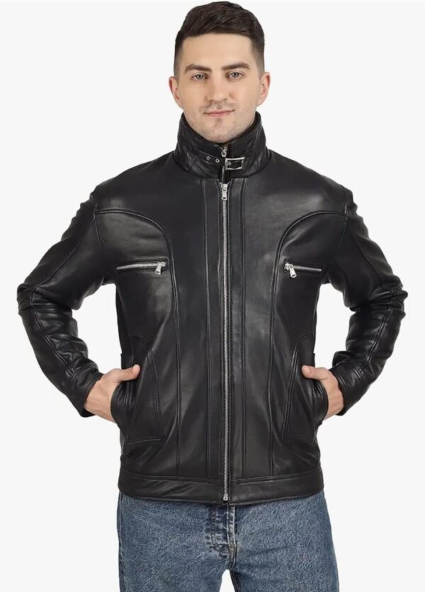 Men Premium Leather racer jacket: A Fortress of Protection - Image 2
