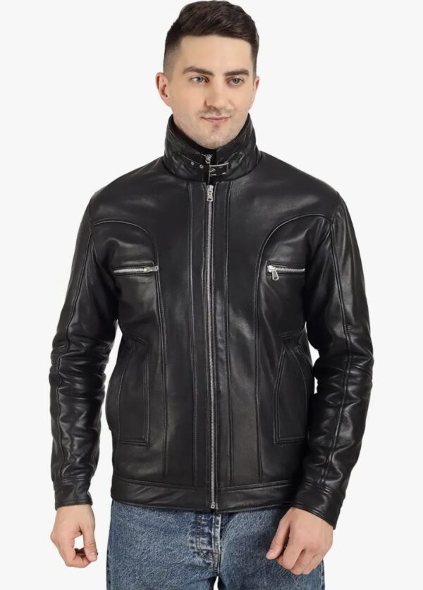 Men Premium Leather racer jacket: A Fortress of Protection - Image 5