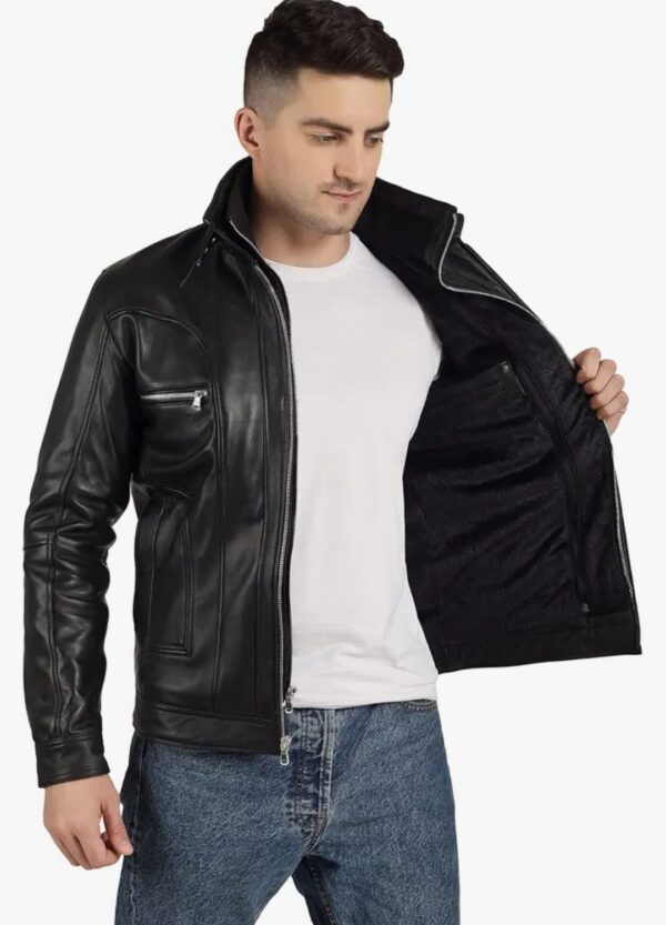 Men Premium Leather racer jacket: A Fortress of Protection - Image 6