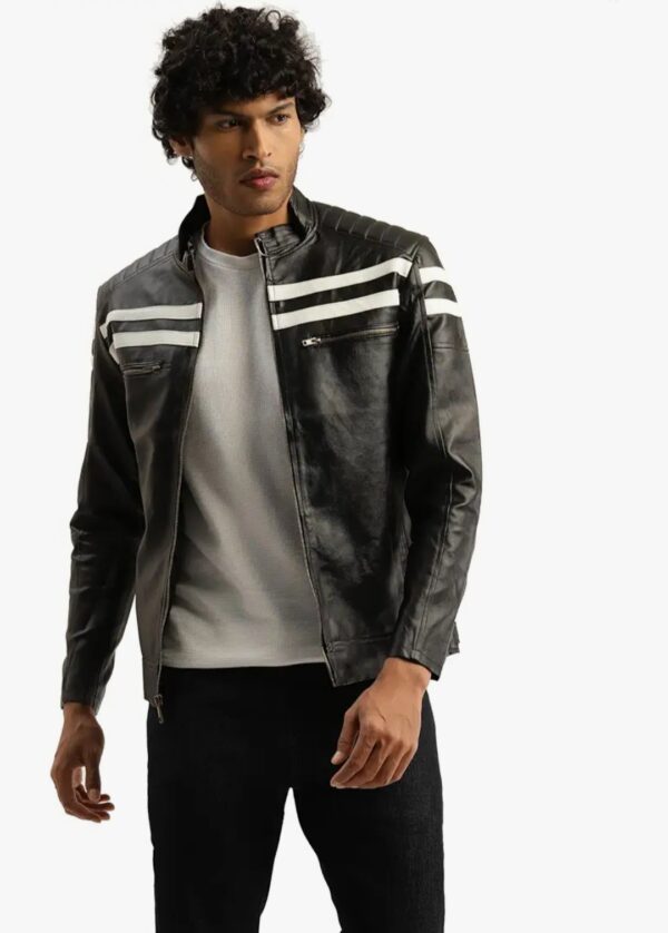 Racer leather jacket