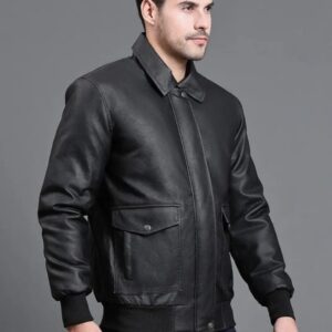men bomber leather jacket