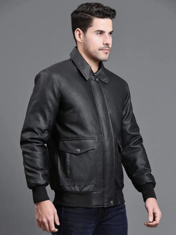 men bomber leather jacket