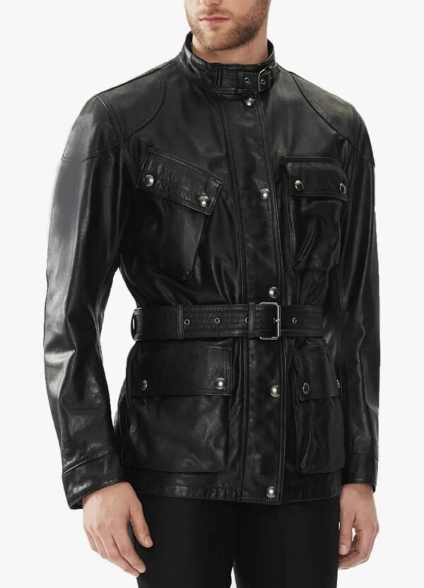 Men Premium Leather utility jacket